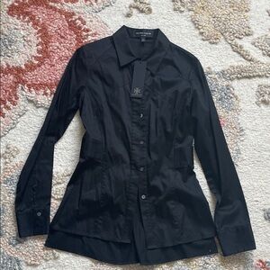 Women's Black Button Down Shirt